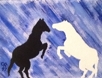 Fighting Horses